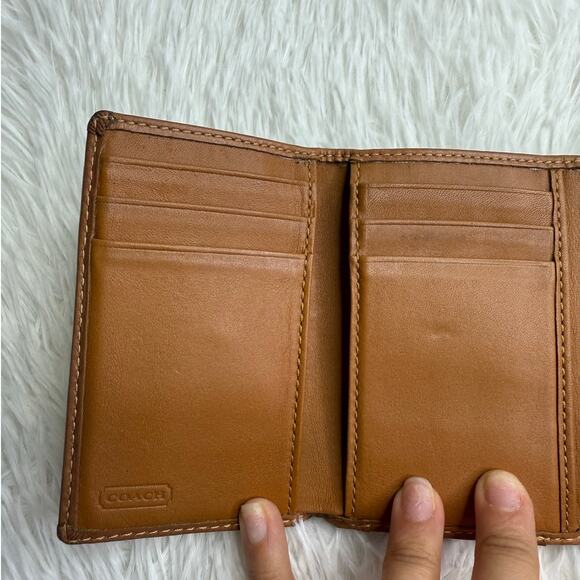 COACH y2k Yellow Brown Signature Soho Wallet - Picture 5 of 12